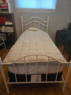 Twin Bed Frame Matress and Box Spring