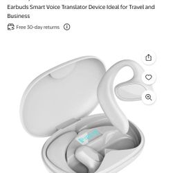 Language Translation Earbuds 144 Languages Real-time Two-Way in-Ear Earbuds Seamless Bluetooth Translator Earbuds Smart Voice Translator Device Ideal 