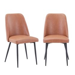 Maddox Light Brown Uph Chair (Set of 2)
