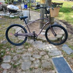 Electra Cruiser 1 Beach Cruiser 26" Wheels  Copper Color Bike W Basket Very Nice