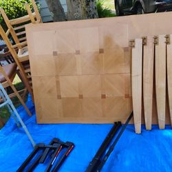 Wooden Table With Extension And Chairs
