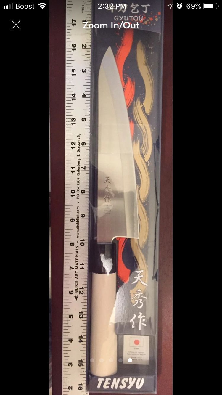 Fukumoto Gyoutu Japanese Knife By Tensyu