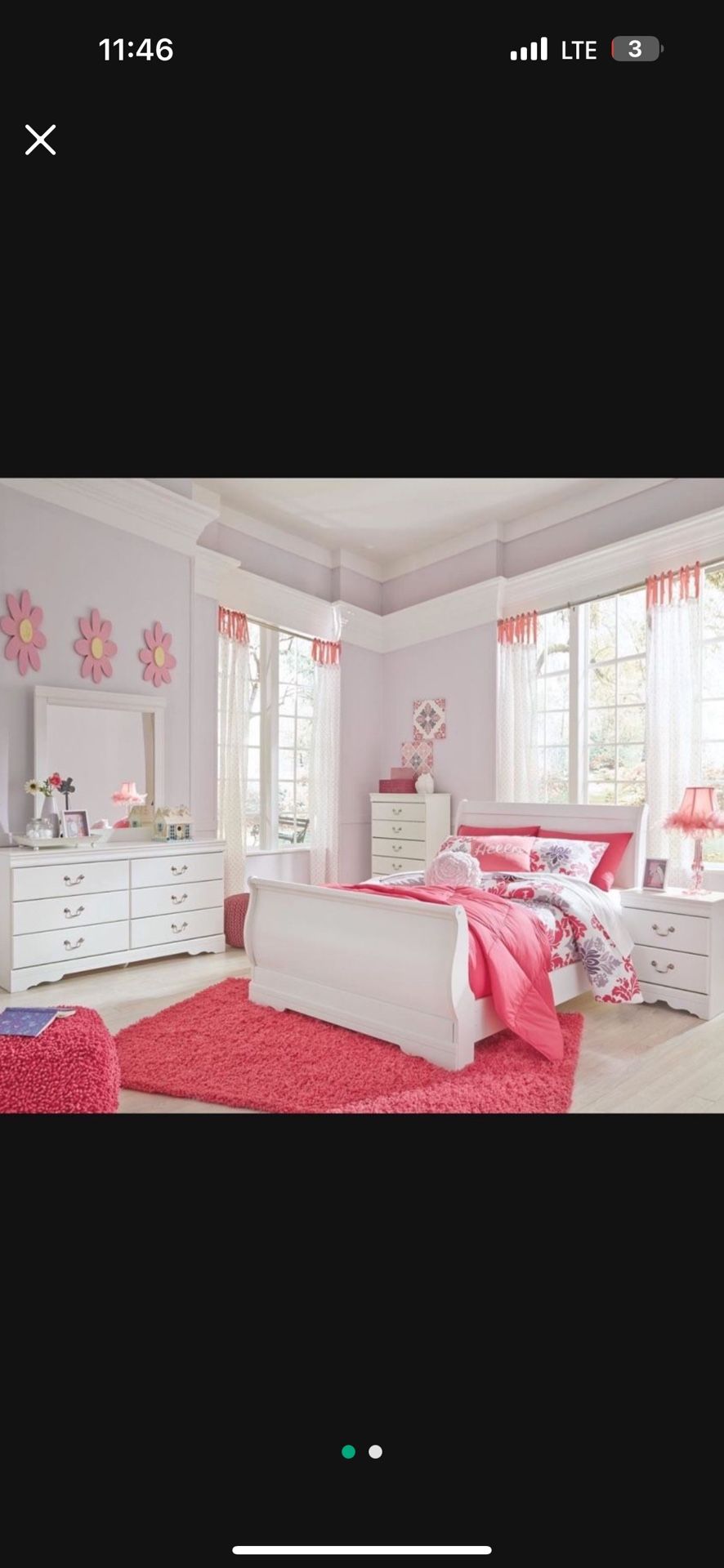 Ashley Full Bed Dresser/Mirror/Nightstand MATTRESS INCLUDED $1199