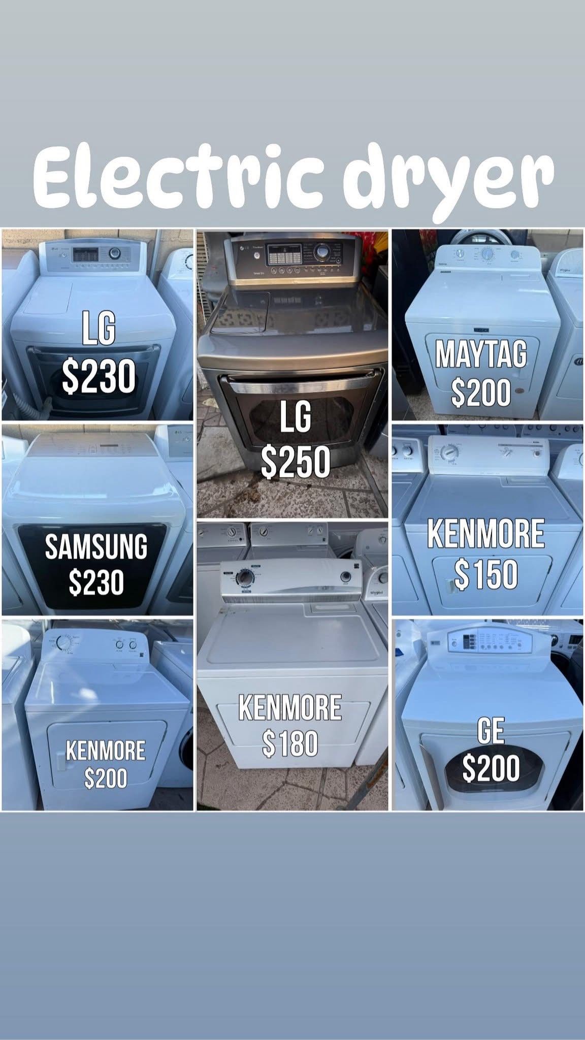 Electric Dryer Large Or Extralarge