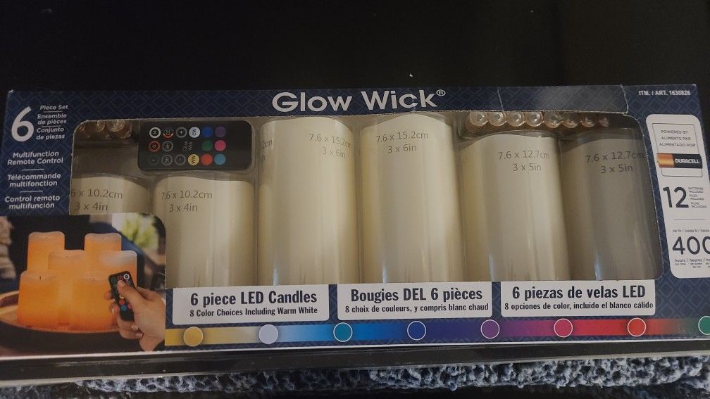 Glow Wick Batt. Candles