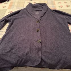 Cuddl Duds Women’s Size Large Blue Fleece Jacket 