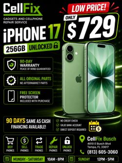 iPhone 17 Unlocked with 90 Day Warranty