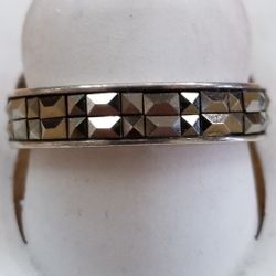 Sterling Silver Band With Marcasites 