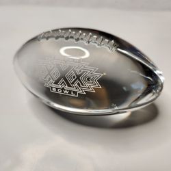 Tiffany & Co Official America West  Airline Superbowl XXX 1996 Glass Paperweight