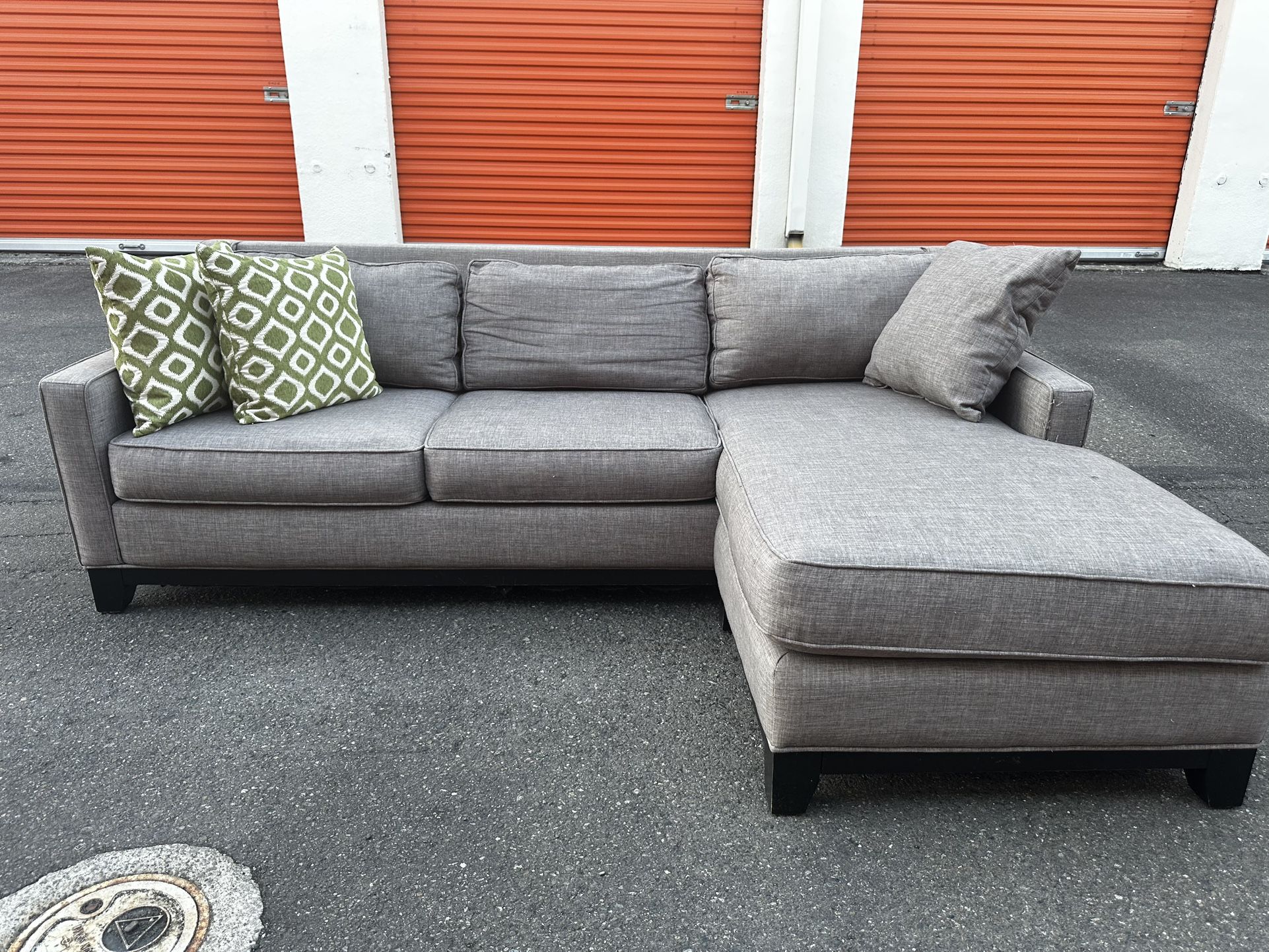 Gray Sectional Sofa Couch - FREE DELIVERY 🚚 