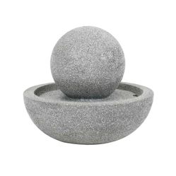Better Homes & Gardens 12''D Outdoor Resin Grey Tabletop Fountain