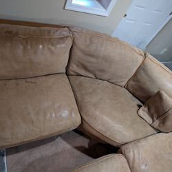 Free Large Leather Couch- Sectionaal