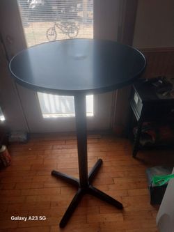 Bar height black table