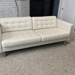 white leather ikea morabo sofa - Can Deliver