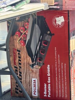 New in box 3 burner portable griddle