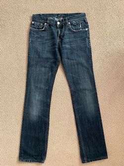 Prada women’s jeans low rise straight leg rinse wash 24