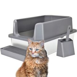 Cat Stainless Steel Litter Box