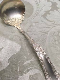 Antique Silver Plate Sauce Ladle Flatware Silverware