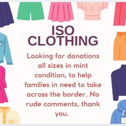 ISO CLOTHING ALL SIZES?