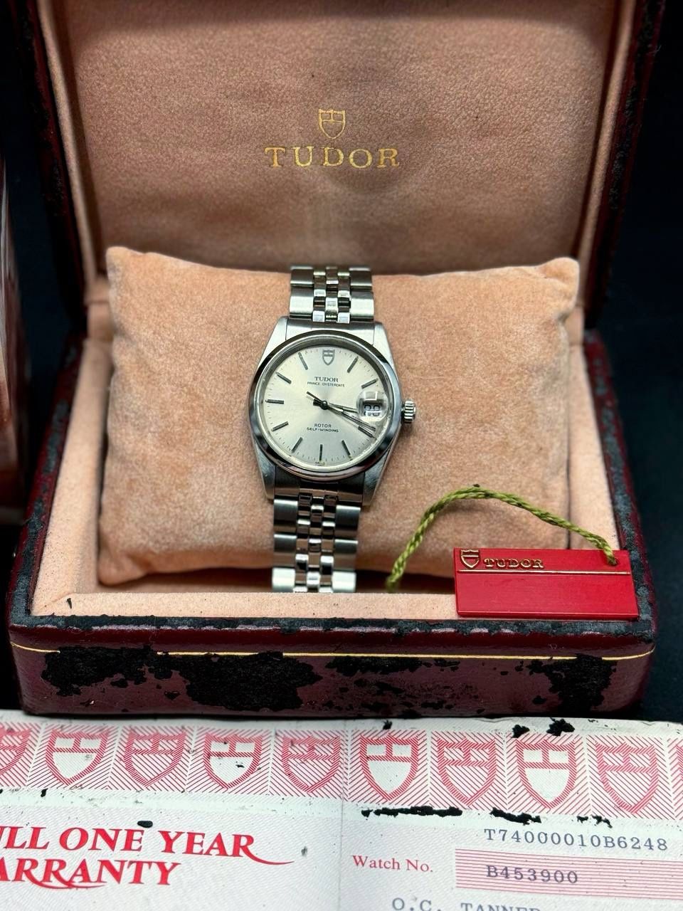 Tudor Prince Date 74000, Mens Stainless Steel jubilee bracelet, Automatic Watch Box & Papers 1992 Full Set!!