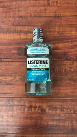 Listerine COOL MINT ZERO ALCOHOL Mouthwash; For A Fresher And Cleaner Mouth Than Brushing Alone: 1 Liter
