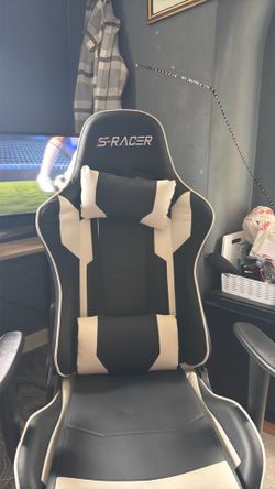 Homall S-Racer Gaming Chair - Black/White Racing Style