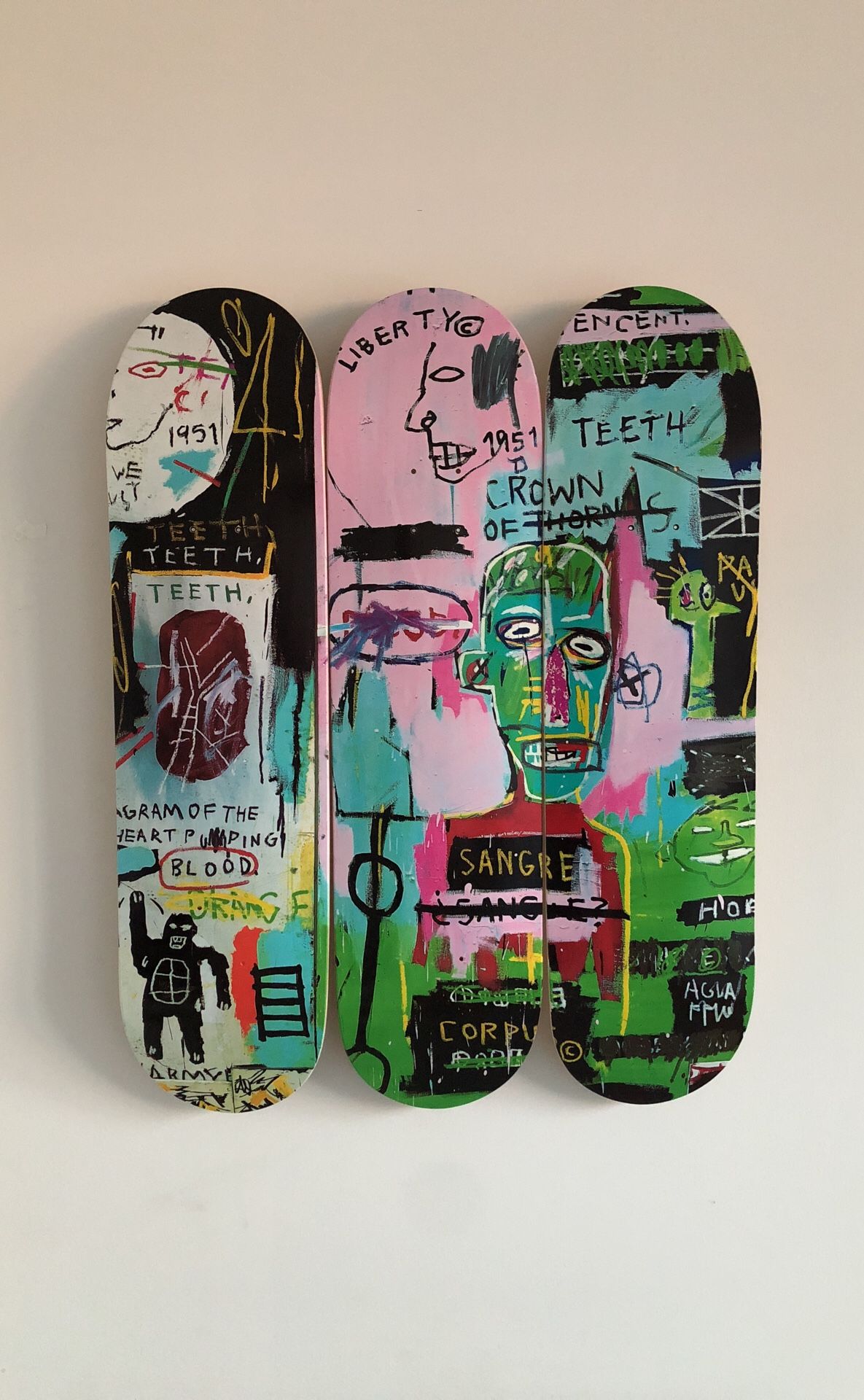 Basquiat limited edition collectible skateboard art