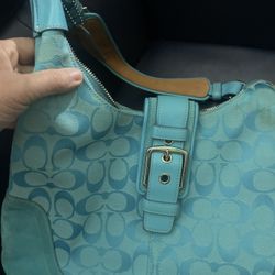Aqua Y2K Coach Bag