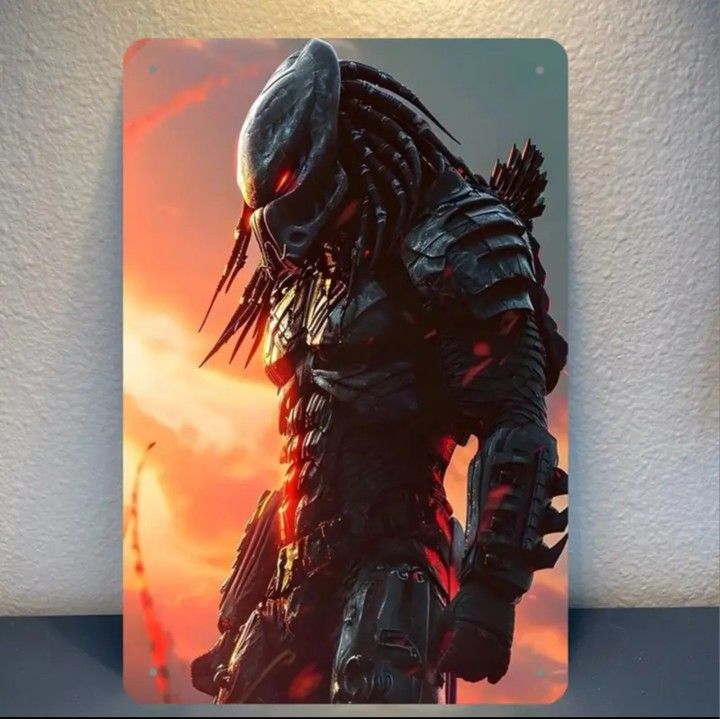 "THE ULTIMATE HUNTER: Predator Metal Wall Art - Where Sci-Fi Legend Meets Premium Craftsmanship"