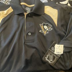 Mens Pittsburgh Penguin Polo Shirt NWT