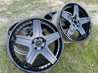 22” Gfg wheels staggered 3piece  5x120 lug pattern