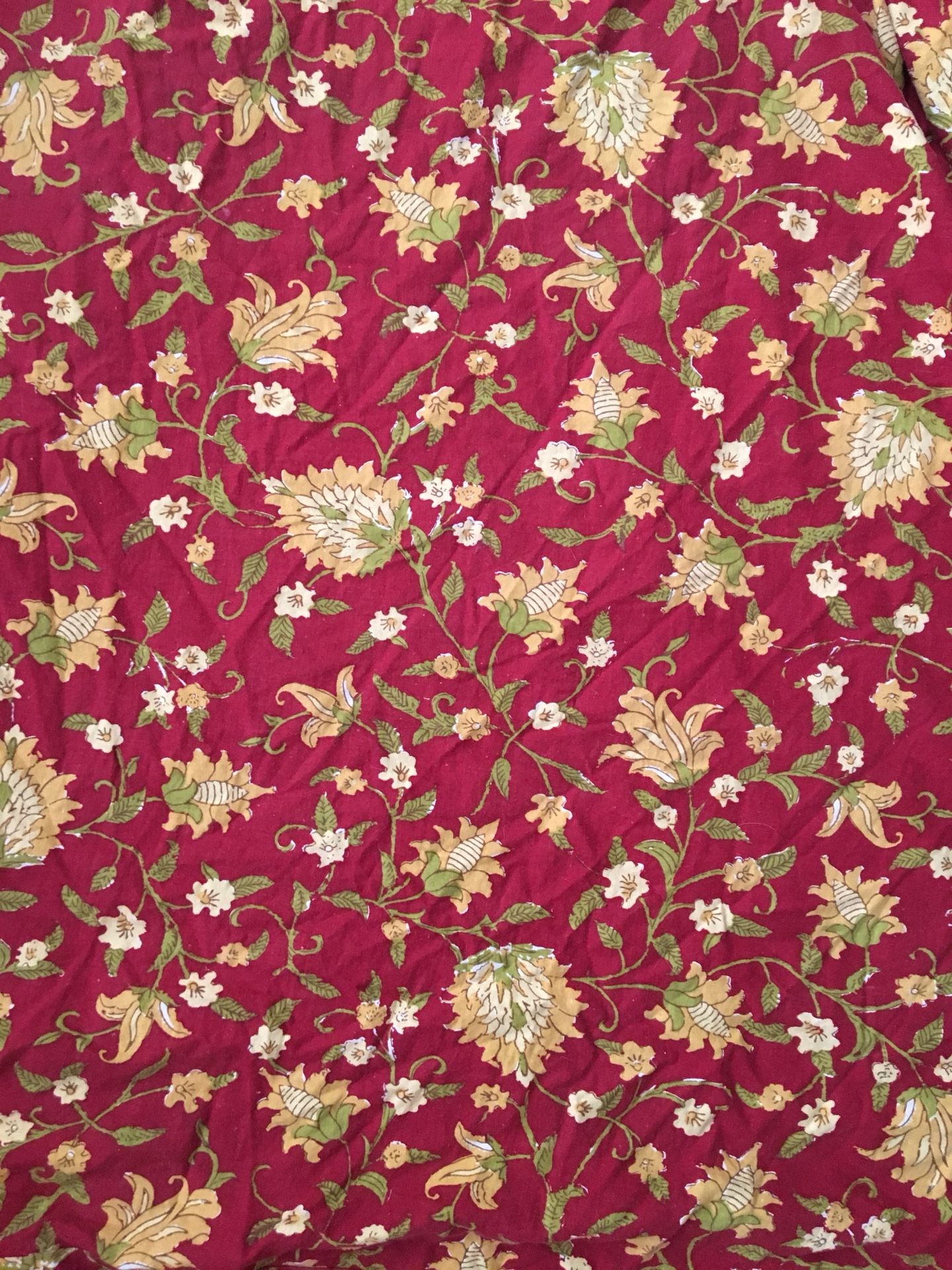 Pottery Barn Vanessa Floral Palampore Paisley Full/Queen Cotton & Linen Duvet