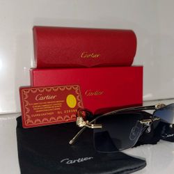 Blue Cartier Sunglasses