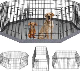PETIME Foldable Metal Dog Exercise Pen