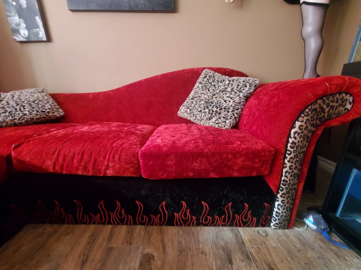 Red Velvet Couches