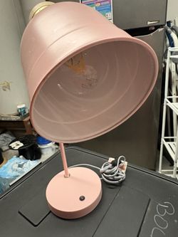 18" Desk Lamp, Matte Pink & Gold