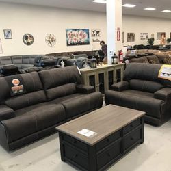 Power Reclining Sofa And Oversize Chair 