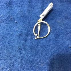 10k Gold With Diamond Initial Pendant On Sale…