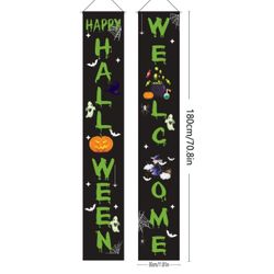 Spooky Ghost 70” Halloween Indoor/Outdoor Hanging Banners Decor-New 