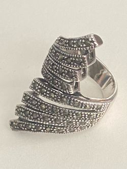 925 SILVER W MARQUESIT RING