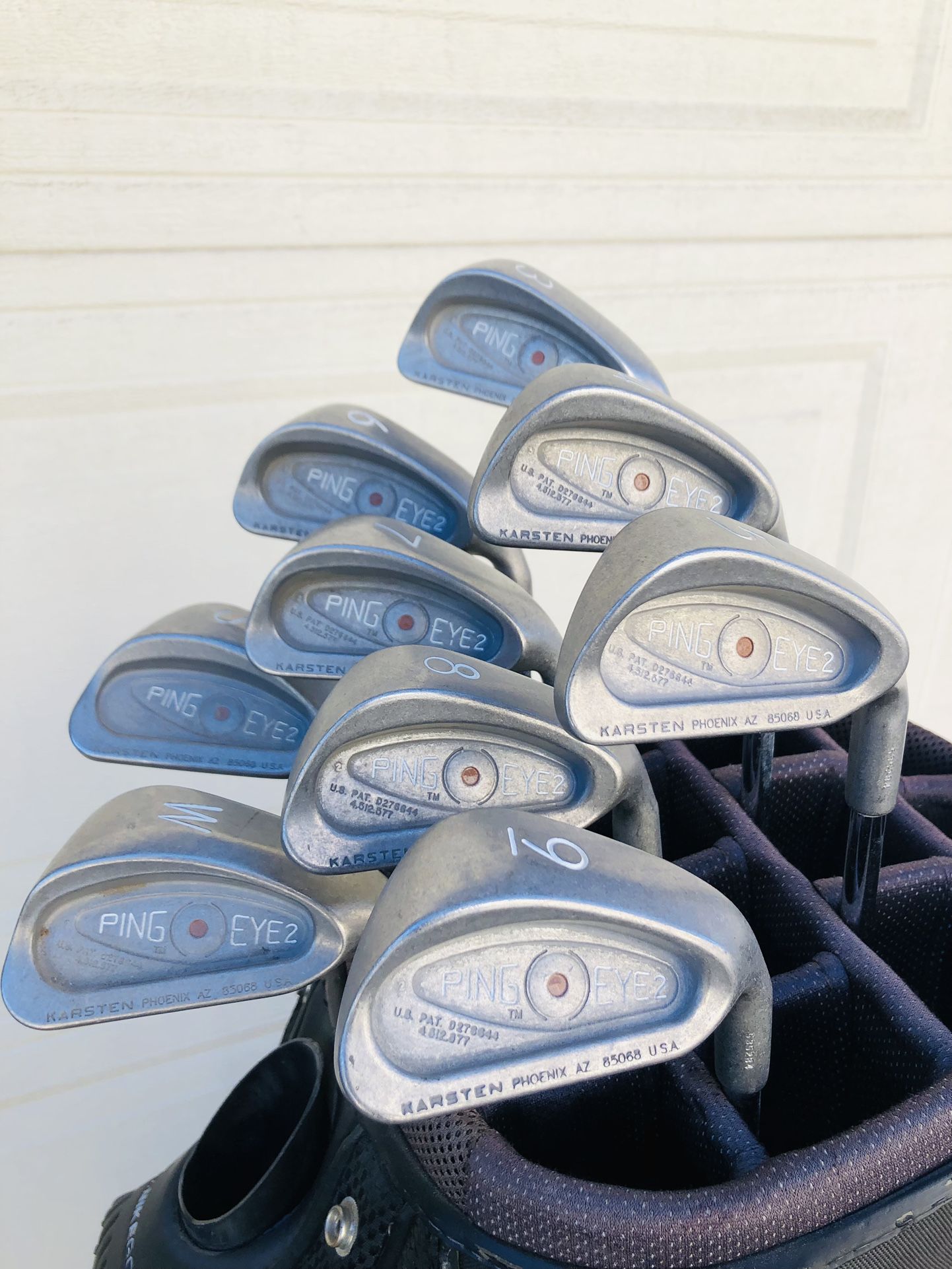 PING EYE 2 IRONS 3-PW, SW IRON SET WITH ZZ LITE STEEL SHAFTS