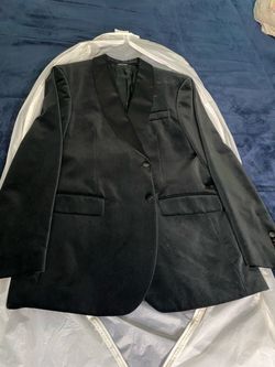 Vintage Rugby Ralph Lauren Black Velvet Shawl Tuxedo Smoking Jacket 42R