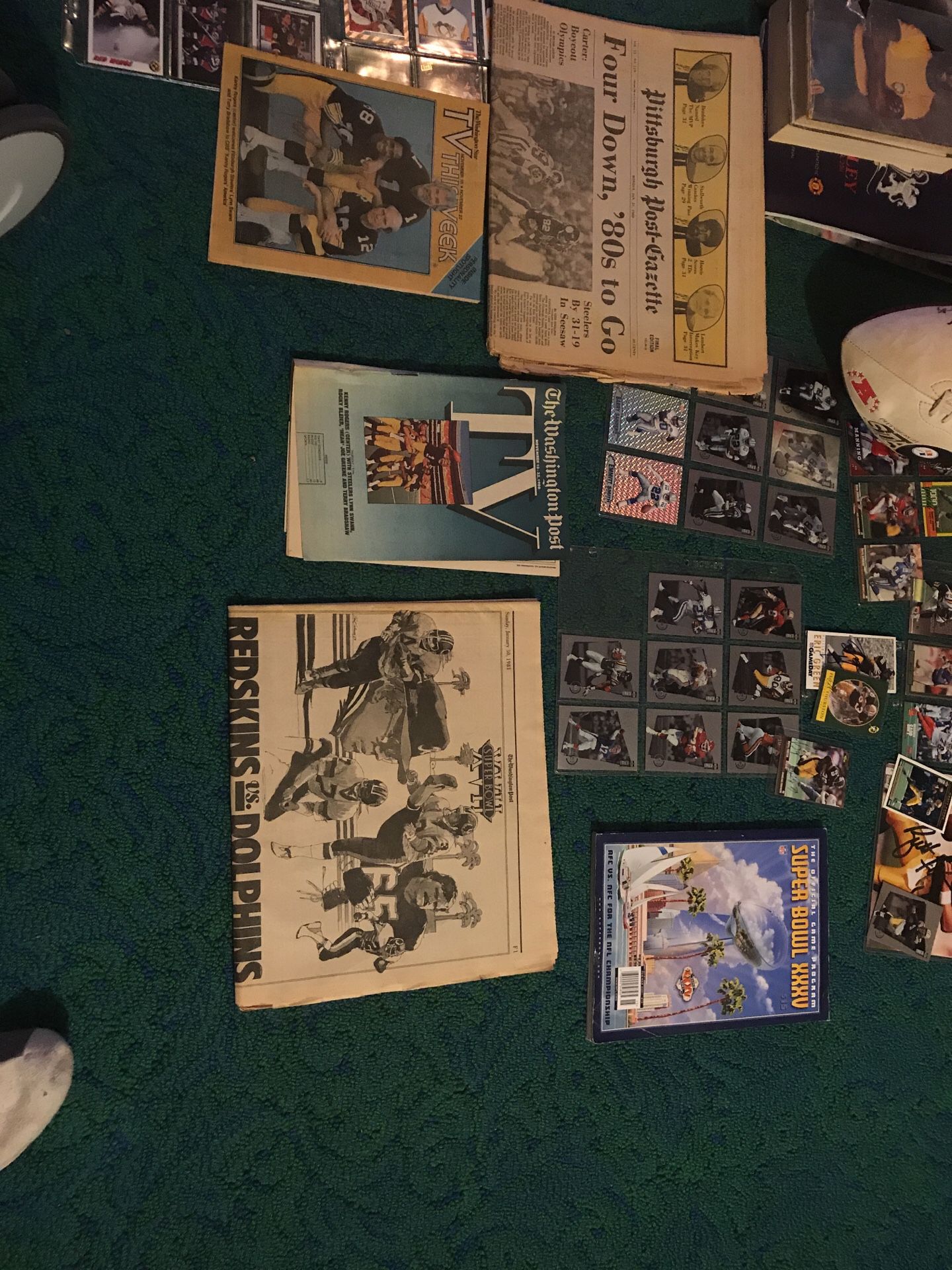Football Cards and Autographs and memorabilia