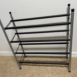 Adjustable Shoe Rack 24 To 45” W-27H-9”D