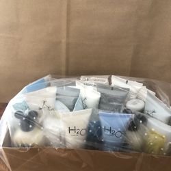 Bundle of shampoo, conditioner, bar soap, body wash candles all for $1