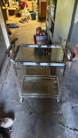 Glass and Acrylic Bar Cart
