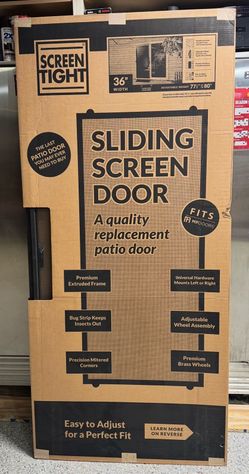 Sliding screen door replacement patio door 36 inch bronze