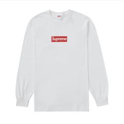 Supreme L/S Box Logo White