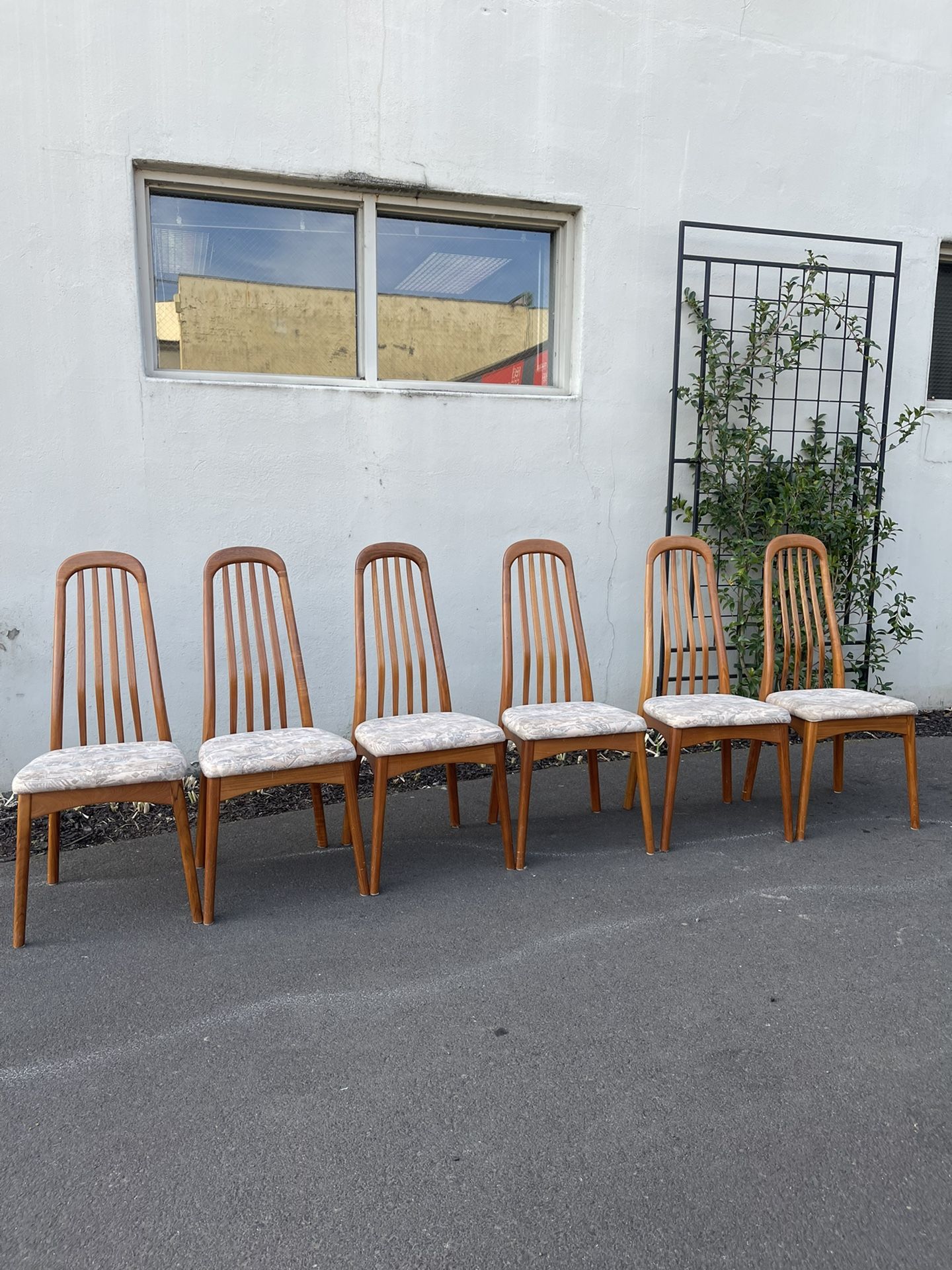 Danish Modern Teak Highback Dining Chairs