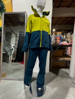 Patagonia Untracked Mens Small Recco Adventure JACKET PANTS Lime Teal FULL SET